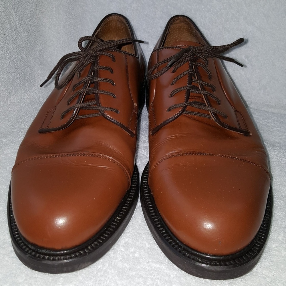 Kf Ltd. Mens Cap Toe Lace Up Leather Shoes